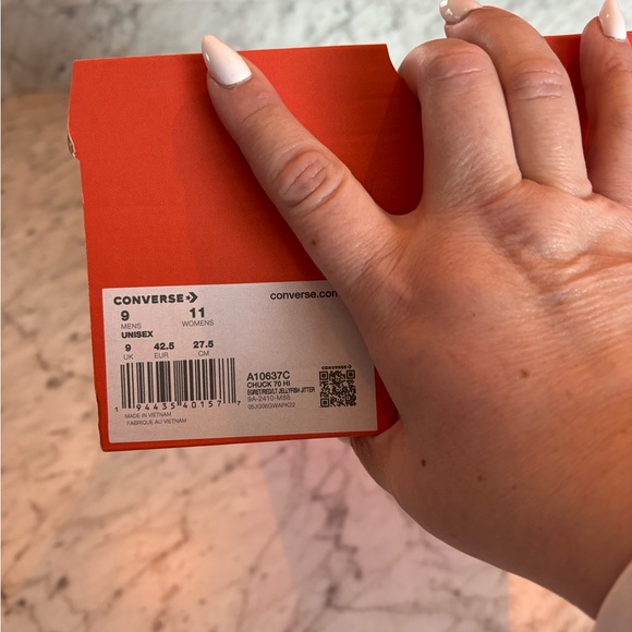 CONVERSE Chuck 70 Heart Valentine's Day Love Shoes NWT size 11 - Picture 8 of 8
